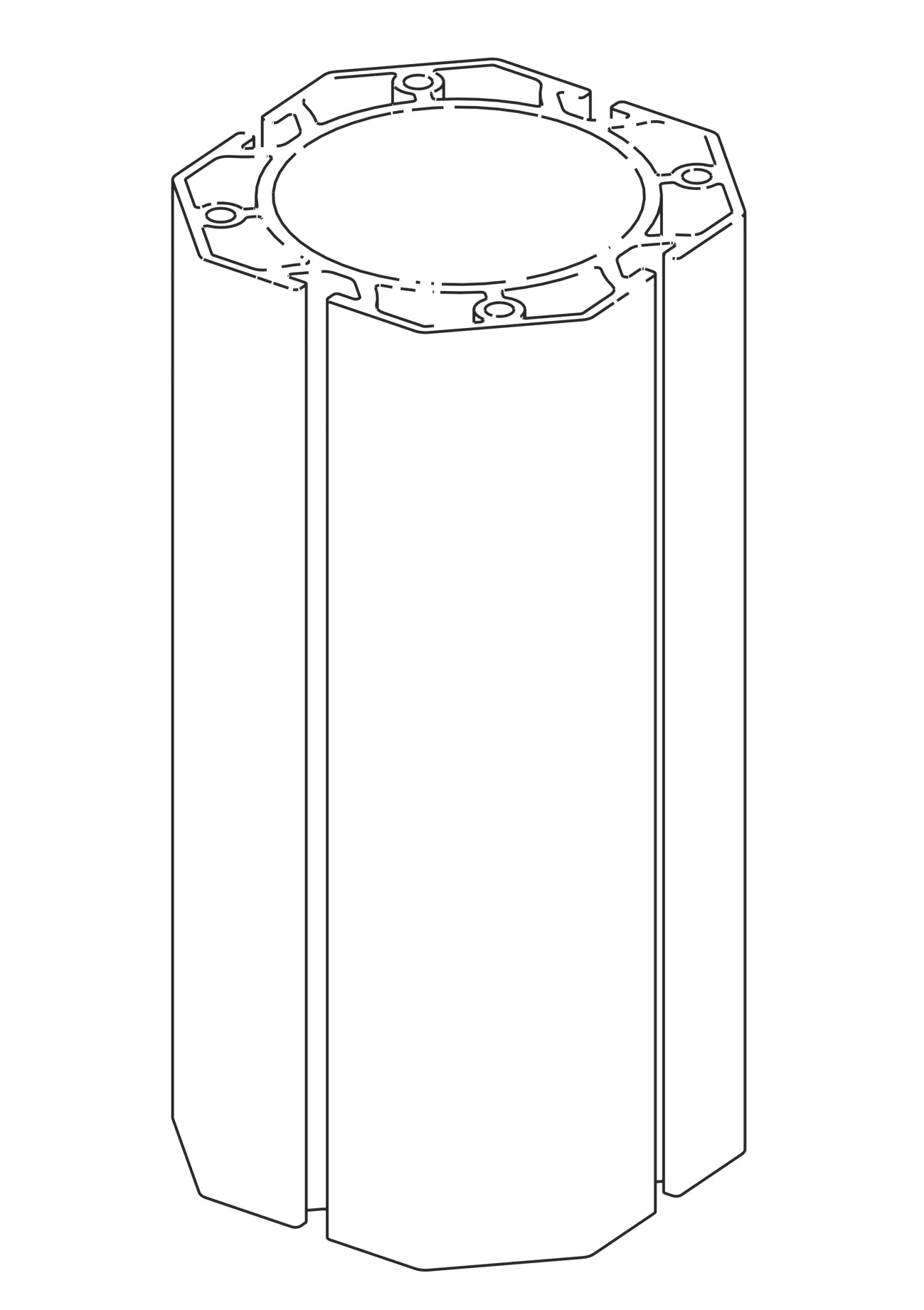 Technical drawing of the Type-120 vase