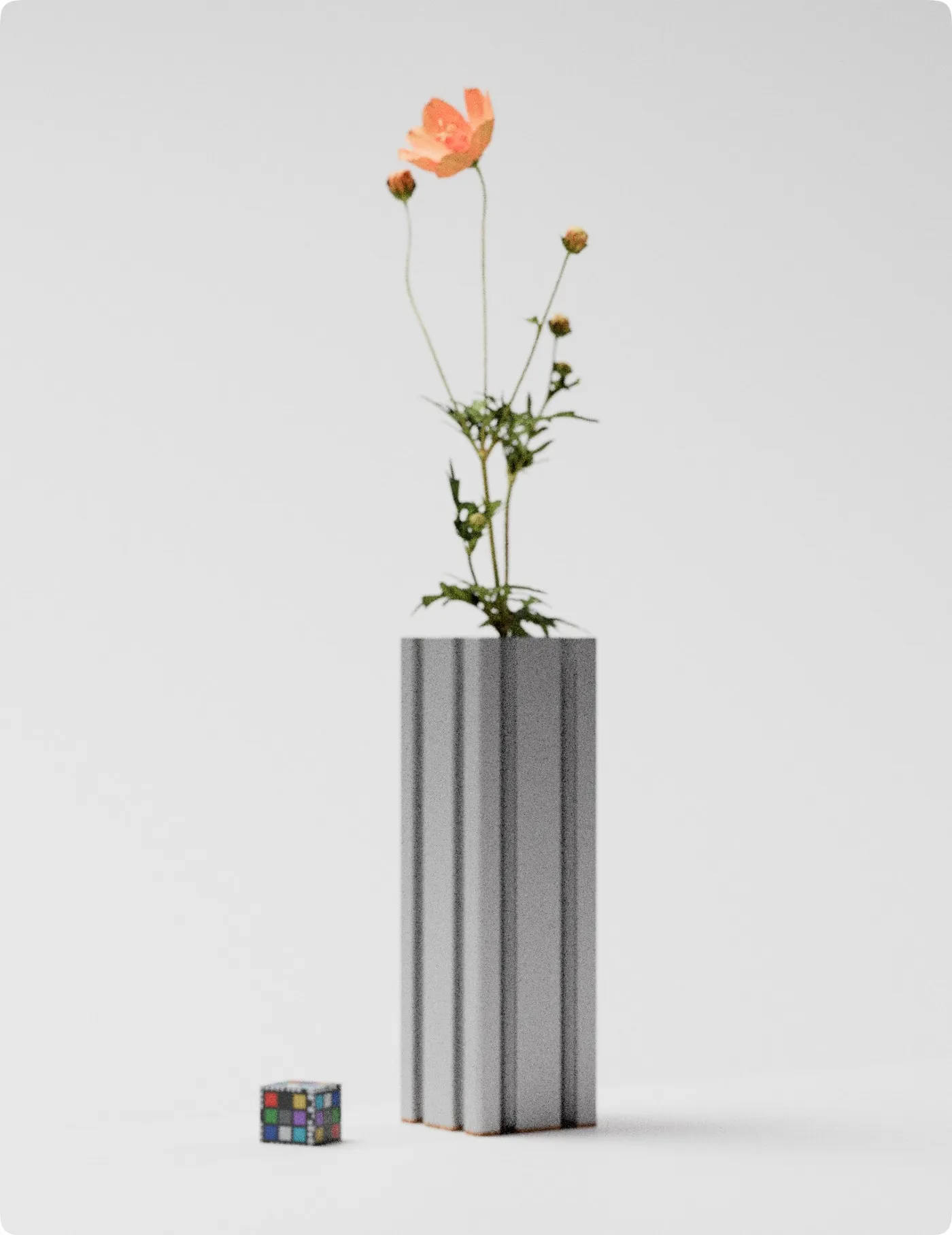 Type 660 vase with an orange flower