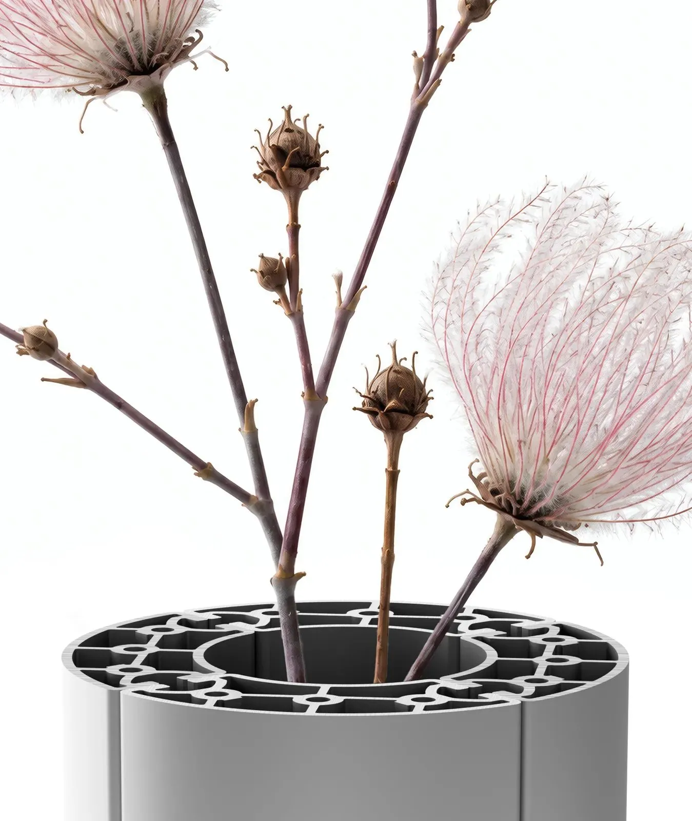 Industrial Bloom round vase